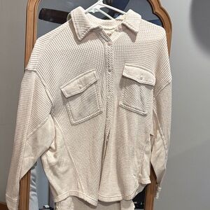 Aerie Cream Button Down Shirt